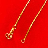 45cm女版款锁骨链配饰 真空镀金盒子链 蛇骨链十字链双水波项链 45mm盒子项链