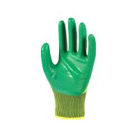登升得劲儿#129压纹透气耐磨防滑乳胶劳保防护胶皮手套工作男 12双登升129绿色