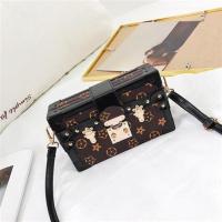 盒子包小方包2020夏天新款复古锁扣印花丝巾手提斜挎单肩迷你小包 黑色款一