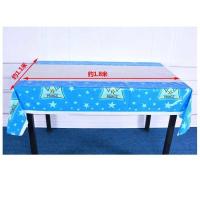 儿童生日派对一次性桌布宝宝一周岁卡通台布创意生日布置pvc桌布 蓝色皇冠桌布