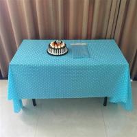 幼儿园开学典礼季生日派对聚会餐厅蛋糕甜品台装饰桌布一次性用品 天蓝色圆点纹桌布