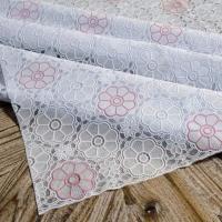 甄简良品PVC桌布防水防烫防油餐桌垫长方形免洗茶几客厅桌子台布 菊花-白粉 68*68cm二片装