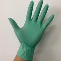 12寸加长加厚超弹A级一次性牛筋手套杀鱼手套插秧保洁家务手套 9寸薄款绿色乳胶中号 十双装