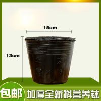 营养钵育苗盆种植穴盘塑料营养袋育苗袋一次性花盆营养杯育苗杯大 型号18*16[加厚款50个]