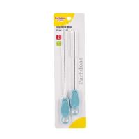 不锈钢奶瓶吸管刷毛刷导管小刷子加长细长吸管杯奶管水杯清洗刷 [派]2支卡套装