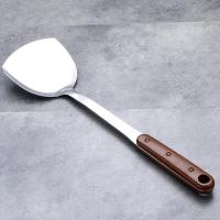 厨房不锈钢厨具加厚粥勺子套装家用厨房用品炒菜铲子塑料手柄锅铲 加厚防烫-A木纹铲子
