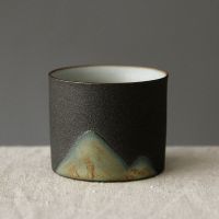 陶瓷品茗杯功夫茶具茶杯禅黑日式杯彩釉杯子喝茶小茶杯日用小陶杯 款式一素黑