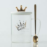 景德镇咖啡杯陶瓷马克杯北欧简约陶瓷咖啡杯碟套装家用杯碟 白色皇冠杯(赠勺)