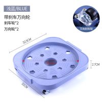 厨房煤气瓶移动托架煤气罐置物架底座带轮液化气移动花盆托盘架 升级加厚万向+刹车灰色