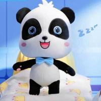 奇奇妙妙熊猫宝宝班车超级宝贝JOJO儿童卡通毛绒可爱玩偶玩具公仔 奇奇一只 25cm[有拉链可拆洗]