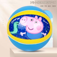 小猪佩奇迪士尼篮球儿童幼儿园篮球3号5号篮球宝宝拍拍球皮球玩具 3号小猪佩奇酷炫篮球[蓝色]送气筒