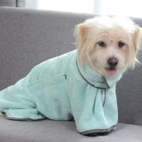 猫狗披风睡袍狗狗垫子宠物泰迪加厚毛毯笼垫印花法兰绒宠物被子 薄款睡袍:清新绿 XS号(8-15斤)