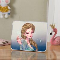 钻石画儿童手工diy制作材料粘贴画卡通玩具女孩学校周边礼物 [女王艾莎20X25带框]