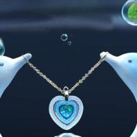 汽车摆件新款车内装饰用品摆件汽车香水车载香水小车饰品情侣海豚 海豚专用桃心