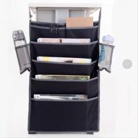 韩版少女心书袋课桌收纳学生挂袋书桌挂书袋初中高中生书立教室课 五层极简易版