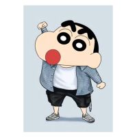 钻石画满钻新款蜡笔小新卡通动漫儿童房5D点钻十字绣卧室益智贴钻 小新 （满钻全贴）送工具30X40厘米
