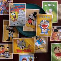 一禾 蜡笔小新明信片日式可爱卡通动漫人物复古怀旧墙壁装饰卡片 童心未泯-32张/盒