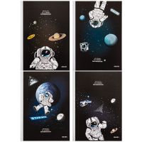 得力问苍穹笔记本无线装订学生软抄本作业记事日记本A5/40张WA540 WA540问苍穹 4本装