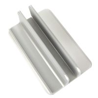 铝合金笔记本电脑双卡立式支架底座电脑铝合金桌面散热收纳支架 银色 经典单卡C1