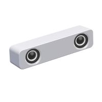 电脑音响台式家用小音箱大音量重低音炮高音质笔记本迷你有线喇叭 简约白 低配版[普通音质+低配喇叭]