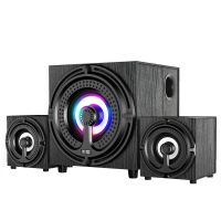 索爱K15多媒体超重低音炫彩灯音响笔记本台式电脑有源小音箱家用 炫酷黑