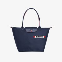 法国单肩手提长柄托特包女饺子包大号龙骧包大容量妈咪包购物袋女 海军蓝 长柄大号