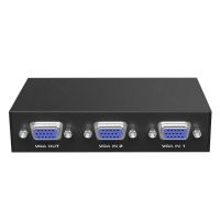 VGA切换器二进一出电脑监控视频转换器分配器连接显示器2进1出 VGA二进一出共享器