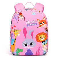 第九城幼儿园书包男童女孩3-5-6周岁儿童双肩包学前班可爱小背包 亚马逊丛林-粉色