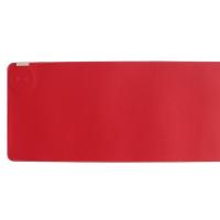 手机无线充电器二合一超大号桌垫游戏键盘皮革多功能仿真皮鼠标垫 红色 800*300*5