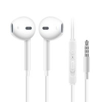 适用华为荣耀9x 畅玩7C 7X 7A 6 耳机手机线控带麦立体声耳塞通用 白色线控耳机带麦带音量调节