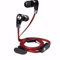 [3D音效]入耳式K歌低音耳机线子带麦线控 男女手机电脑通用耳塞 红色[送线夹]
