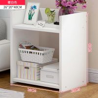 床头柜卧室多功能小型简约现代床头置物架简易床边家用小柜子储物 基础款暖白色26*20*40