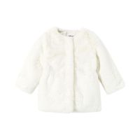 [69任选2件,不退不换建议]Moomoo女童休闲仿皮草外套 雪白色 110/52