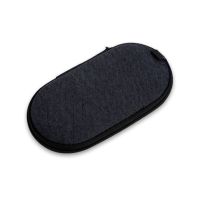 BeatsX蓝牙耳机收纳包 华为Freelace整理盒U盘便携抗压迷你保护包 深蓝色牛仔布+登山扣