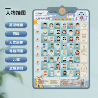 宝宝有声早教挂图幼儿童英语汉语拼音字母表学习神器墙贴发声玩具 [推荐2-7岁]人物+20G早教资源
