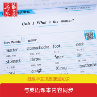 2021新版华夏万卷初中八年级下册英语同步字帖人教版衡水体单词朗读于佩安字帖初中生8八年级下册英语书同步练字帖 英文衡水