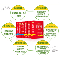 小学词典小学生多功能字典套装6本现代汉语小词典成语词典近义词反义词字典英汉小词典英语字典小本 华语教学方便携数学词典