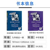 中学英语组合训练九年级 完形填空/短文填词/阅读理解全套2本初中初三9年级上下册英语语法练习题资料专题强化训练人教外研仁