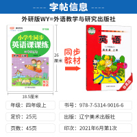 小学生同步英语课课练四年级上册字帖外研版三年级起点手写体同步课本练字帖小学生四年级英语字帖课课练临摹字帖每日一练谢昭然书