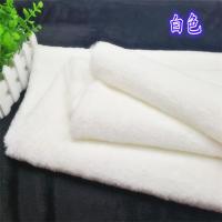 仿兔毛白色超柔短毛绒面料服装大衣里料毛领diy手工布仿皮草 白色