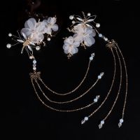 古风汉服头饰流苏发钗步摇发簪插梳全套盘发饰品簪子古装配饰超仙 蜻蜓金色一对