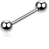 长杆大球耳桥耳钉舌钉钛钢防过敏阴pa环阴环男用横穿钉穿刺饰品 5mm球 杆粗1.2mm杆长10mm