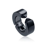 耳钉男无耳洞潮ins学生女2020年新款潮无洞可夹耳饰假耳环耳夹男 黑色一只