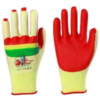 新款牛郎星胶片劳保手套男胶皮耐磨加厚建筑工地搬砖钢筋工作 牛郎星黄纱三色贴片3双