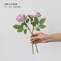 假花仿真花摆设装饰花艺摆件高档2021新款ins风摆花客厅餐桌花束 浅紫左岸玫瑰花束