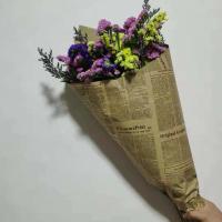 多头玫瑰干花天然真花束蔷薇浪漫泡泡小清新家居装饰ins拍照装饰 混色勿忘我+草+英文报纸