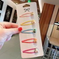 儿童发夹女韩国宝宝发饰女童bb夹发卡公主可爱碎发刘海边夹子头饰 [如图5个装]A款