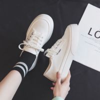 夏季薄款大头帆布鞋女鞋2021年新款春秋布鞋方头小众小白鞋小黑鞋 白色 薄款 35 夏季薄款/尺码标准