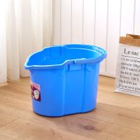 家用塑料拖把桶手动老式地拖桶挤水涮墩布桶拖地桶挤水桶手压单桶 无沥水篮桶(随机颜色)