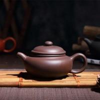 宜兴名家紫砂壶石瓢仿古西施壶紫砂茶具半手工原矿朱泥小茶壶 棕色仿古壶不配杯